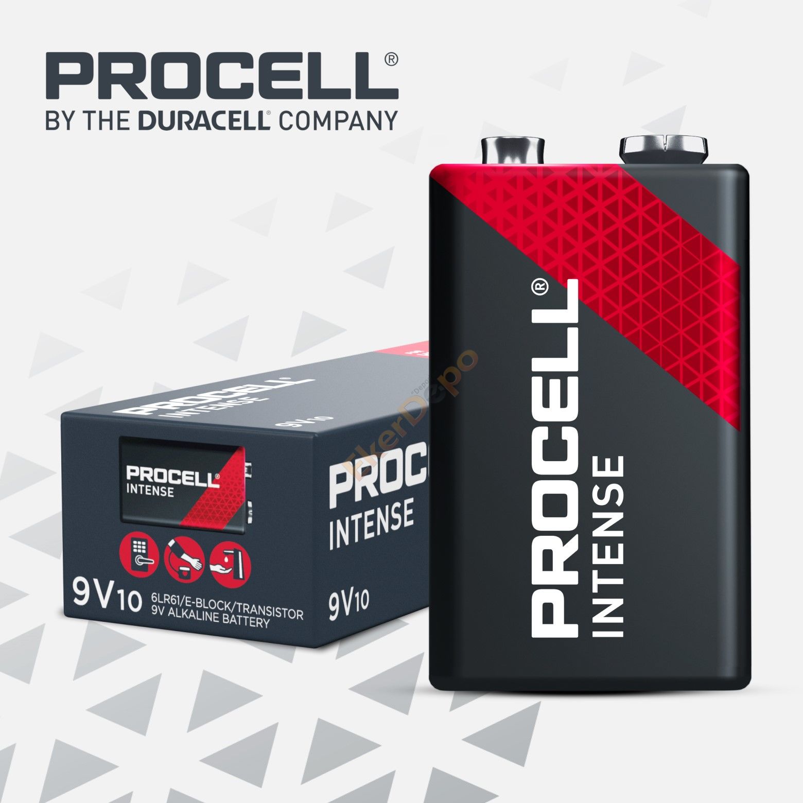 DURACELL PROCELL İNTENSE ALKALİN 9V PİL 10'LU