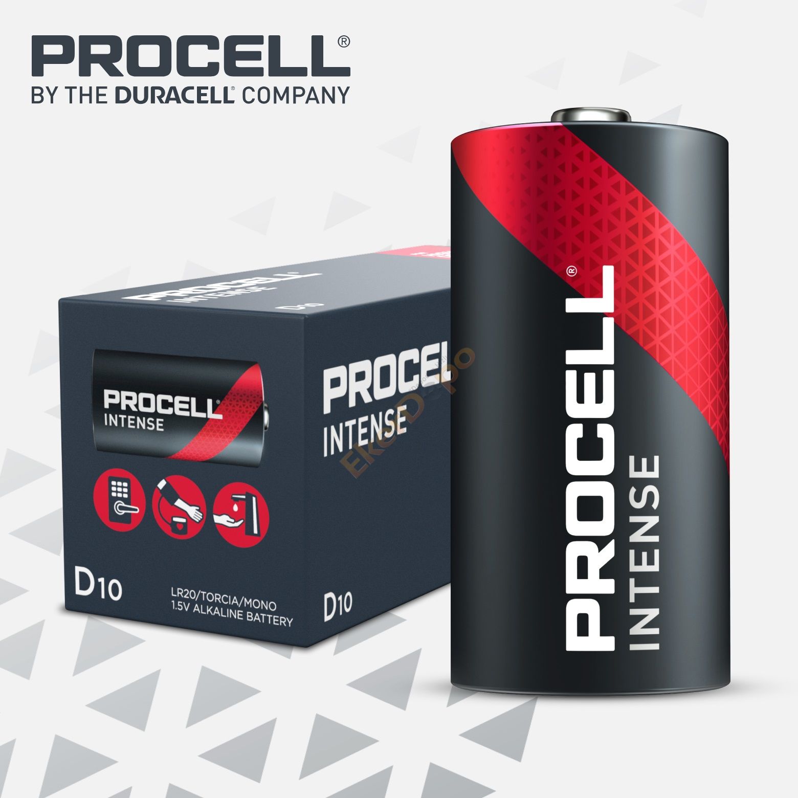 DURACELL PROCELL İNTENSE ALKALİN BÜYÜK PİL LR20-D 10'LU