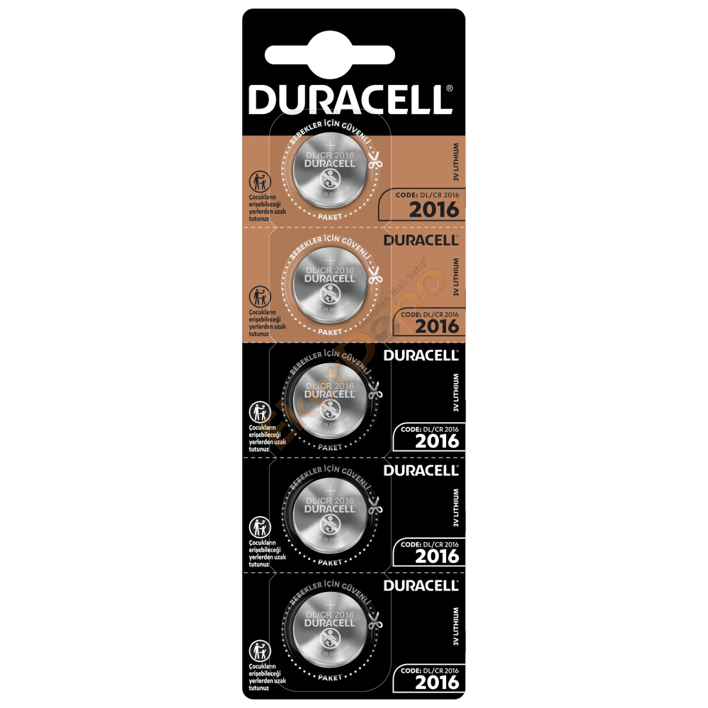 DURACELL LİTYUM CR2016 PİL 5'Lİ
