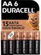 DURACELL ALKALİN KALEM PİL AA 6'LI PAKET